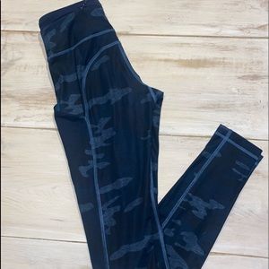 Full length Lululemon blue camo leggings size 2
